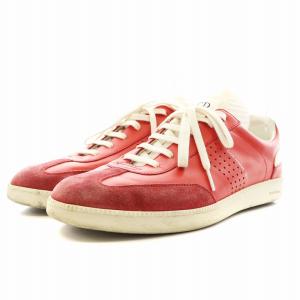 DIOR HOMME B01 スニーカー シューズ BEEプリント 蜂 レザー 41 赤 レッド 18EDC /AN15