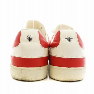 DIOR HOMME B01 スニーカー シューズ BEEプリント 蜂 レザー 41 赤 レッド 18EDC /AN15