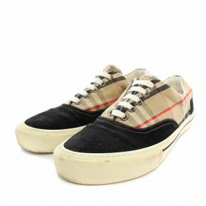 BURBERRY LONDON ロートップスニーカー LOW TOP SNEAKER シューズ ローカット 切替 ノバチェック スエード