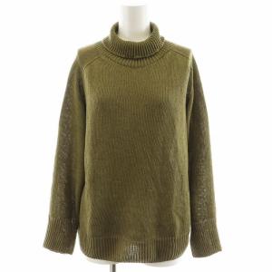 22AW ニット セーター 長袖 タートルネック 麻 リネン スコットランド製 2 カーキ 578-3163002