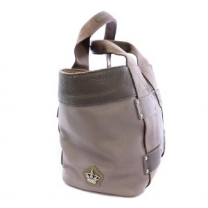 A.D.M.J. レサン トートバッグ ハンドバッグ レザー グレー /KH