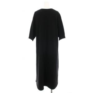 23区 24AW ニットワンピース CA0250 半袖 ワンピース ロング 44 黒 ブラック /G