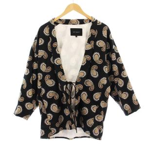 ペイズリー ジャケット MRC010 七分袖 4 黒 ブラック /G