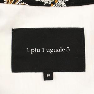1PIU1UGUALE3 ペイズリー ジャケット MRC010 七分袖 4 黒 ブラック /G