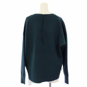 23区 24AW ヴィスコースストレッチ ミラノリブ ニット セーター 長袖 44 グリーン KRWWCW0459