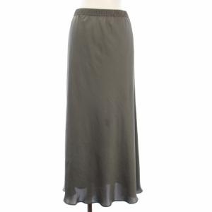 21AW サテンフレアスカート ロング イージー F グレー WGZ1012201A0008 /TK