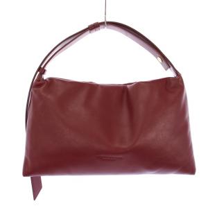MINI PUFFIN BAG ミニパフィンバッグ ハンドバッグ レザー ロゴ 型押し 赤 レッド /BB
