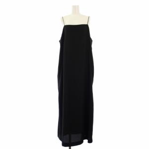 24SS FluidBackSatin キャミソールワンピース ロング 42 黒 241-5 OP.CM.CM.0417