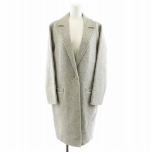 NEW DIVIDE PEIRETTE DF チェスターコート ロング丈 カシミヤ混 アウター P グレー