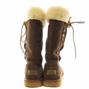 UGG australia ムートンブーツ ロングブーツ レースアップ 8 茶 ブラウン 5163 /AN15