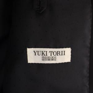 YUKI TORII HOMME テーラードジャケット 総裏地 シングル 2B ウール BE4 96-92-165 黒 /BM