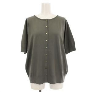 KRWWCM0550 24SS レーヨンポリエステルストレッチ 5分袖 カーディガン ニット 46 グレー