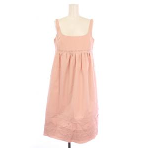 フレアワンピース ギャザー ひざ丈 キャミソール 40 ピンク /BB