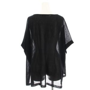 23区 24SS 洗える ライトシアーニット 半袖 カットソー KRWOCM0652 プルオーバー 38 黒 ブラック