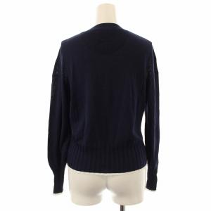 KENZO ニット カットソー シルク 長袖 S 紺 ネイビー /DK