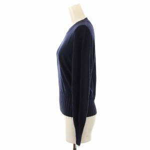 KENZO ニット カットソー シルク 長袖 S 紺 ネイビー /DK