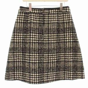 23区 24AW ファンシーツイード スカート SKWWCW0520 台形スカート ひざ丈 タック ウール混 大きいサイズ