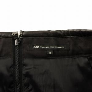 23区 24AW ファンシーツイード スカート SKWWCW0520 台形スカート ひざ丈 タック ウール混 大きいサイズ