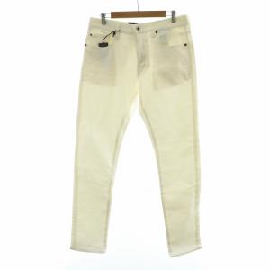 タグ付き デニムパンツ ジーンズ ジーパン テーパード ボタンフライ W31L32 ホワイト 51003-C295-110
