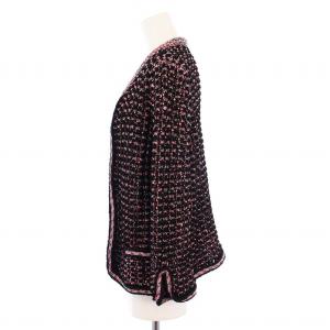 CHANEL ニットカーディガン チェーン ココマーク 40 ブラック P43411K04415