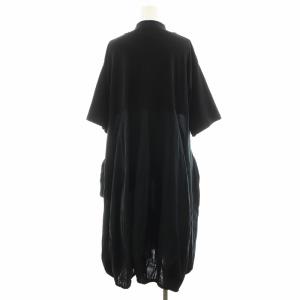 gomme ワンピース ロング丈 半袖 コットン M 黒 ブラック GF-T54-183 /AN44