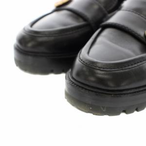 kate spade new york ポッシュローファー POSH LOAFER モカシン レザー ビジュー US5.5B 22.5cm 黒