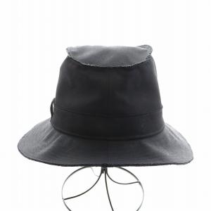 Yohji Yamamoto POUR HOMME シワギャバ天丸ハット 帽子 ウール 4 黒 ブラック /AN1
