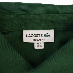 LACOSTE REGULAR FIT ストレッチ パリポロシャツ 半袖 ロゴ刺繍 XL グリーン PH5522L /BM