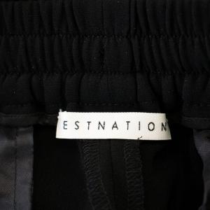 ESTNATION ダブルクロスリブパンツ 42-109-07-085992 イージーパンツ ジョグパンツ 38 黒 ブラック