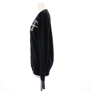 PATOU 23AW ファインニットカーディガン ウール S ブラック 23A-KN131-8041