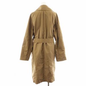 YVES SAINT LAURENT トレンチコート ロング丈 裏地レオパード ヒョウ柄 F40 茶 ブラウン 173312 /AN15