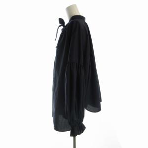 BARNEYS NEW YORK シャツ ブラウス リボン 長袖 F 紺 ネイビー 5209302 /RO
