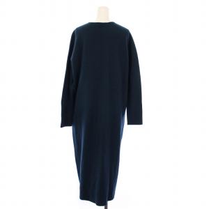 iCB ニット ワンピース ロング 長袖 Vネック ウール S グリーン /BM