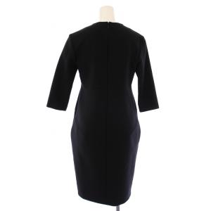 YOKO CHAN YOKOCHAN タイトワンピース スキッパー フェイクパール 36 ブラック