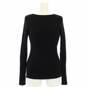 SOLID WOOL RIB BOAT NECK ニット セーター 長袖 1 黒 BN-22FL-035