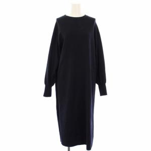 23AW ニットワンピース ロング 長袖 38 紺 210-5.OP.WO.SA.0250 /TK