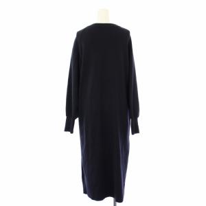 23区 23AW ニットワンピース ロング 長袖 38 紺 210-5.OP.WO.SA.0250 /TK