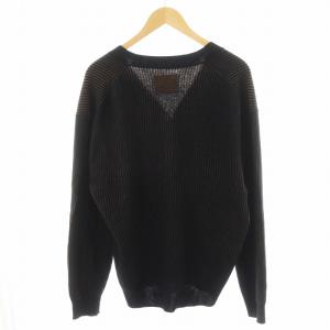 PAUL SMITH 22AW カラーコントラストリブ ニットカーディガン ウール XL 黒 ブラック 茶 ブラウン 223454