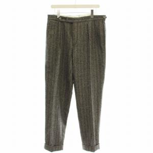 SERGIO ヘリンボーン スラックス E26C00 パンツ ウール混 50 グレー /G