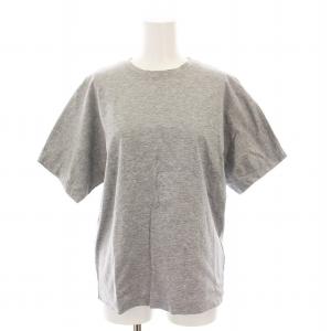 超長綿スーピマコットンクルーネックTシャツ カットソー 半袖 グレー 2910900286 /YM