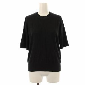 24SS ラメニットハーフスリーブプルオーバー トップス 半袖 1 黒 ブラック 09WNT241133