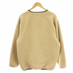 STANDARD CALIFORNIA フリース ボア スナップジャケット ハーフボタン プルオーバー M ベージュ /G