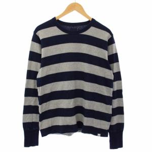 ワイドボーダー Tシャツ カットソー 長袖 3 ネイビー グレー 0117205010023 /TK