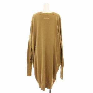MM6 Maison Margiela マルタンマルジェラ ニットカーディガン ロング Vネック 長袖 カシミヤ混 M キャメル S52HA0159
