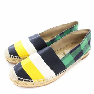 エスパドリーユ スリッポン ボーダー チェック キャンバス 39 マルチカラー /G