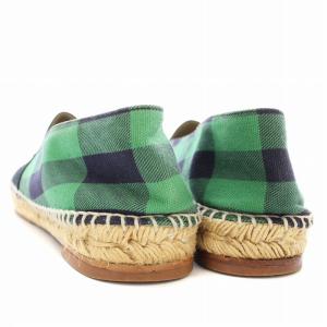 STELLA McCARTNEY エスパドリーユ スリッポン ボーダー チェック キャンバス 39 マルチカラー /G