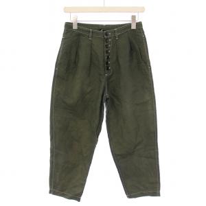 20AW AD2020 ワイドイージーパンツ クロップド ウール XS 黒