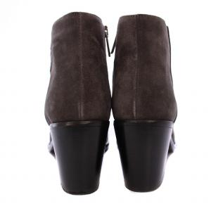 FABIO RUSCONI ショートブーツ チャンキーヒール スエード 36 グレー /BM