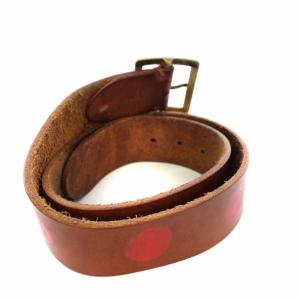visvim ベルト レザー 32 茶 赤 /TK