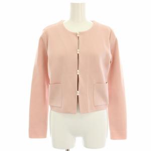 ニットカーディガン ボレロ パールボタン 長袖 34 ピンク 6212370 /HN